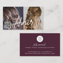 QR-code visitekaartje voor haarstijlvol met foto's