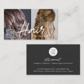 QR-code visitekaartje voor haarstijlvol met foto's (Voorkant / Achterkant)