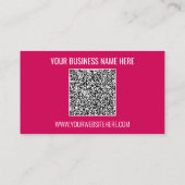 QR-code Visitekaartjes Aangepaste Tekst en Uw Kleu (Achterkant)