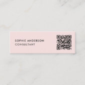 QR-code visitekaartjes | Mini Roze Contactkaart (Voorkant)