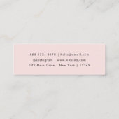 QR-code visitekaartjes | Mini Roze Contactkaart (Achterkant)