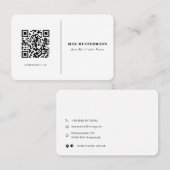 QR-code Visitenkarte Online Gestalten Visitekaartje (Voorkant / Achterkant)
