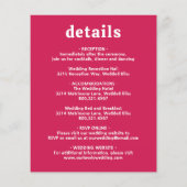 QR Code Viva Magenta Budget Huwelijksuitnodiging Flyer (Achterkant)