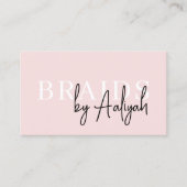 QR Code Vlechten Haarstylist Moderne Typografie Visitekaartje (Voorkant)