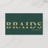 QR Code Vlechten Schoonheidssalon Vlechten Haarsty Visitekaartje (Voorkant)