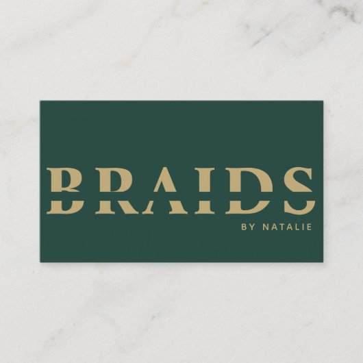 QR Code Vlechten Schoonheidssalon Vlechten Haarsty Visitekaartje (Voorkant)