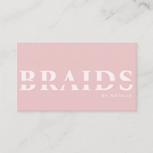 QR Code Vlechten Schoonheidssalon Vlechten Haarsty Visitekaartje (Voorkant)