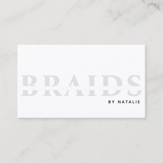 QR Code Vlechten Schoonheidssalon Vlechten Haarsty Visitekaartje (Voorkant)