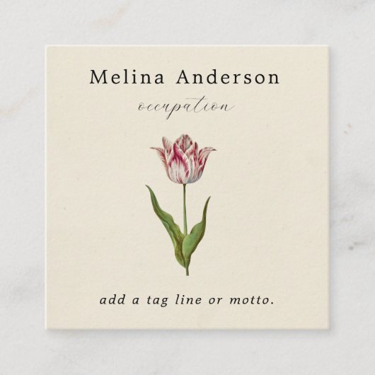 QR-code Vloervierkant Visitekaartje (Voorkant)