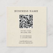 QR-code Vloervierkant Visitekaartje (Achterkant)