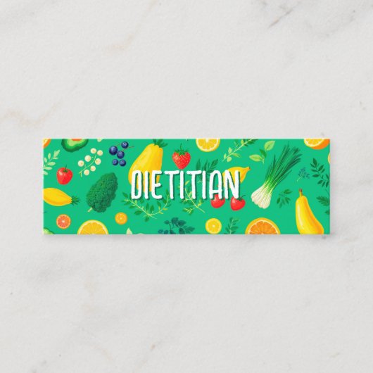 QR-code voedingsdeskundige Mini Visitekaartje (Voorkant)