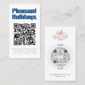 QR-code Voeg een dubbelzijdig Logo toe Visitekaartje (Voorkant / Achterkant)