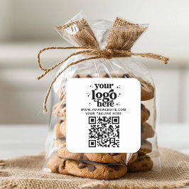 QR-code Voeg uw Logo-promotiebedrijf toe Vierkante Sticker