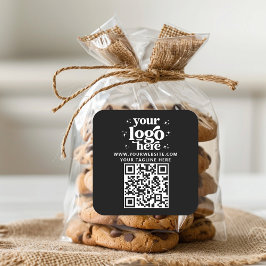 QR-code Voeg uw Logo-promotiebedrijf toe Vierkante Sticker