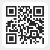 QR-code - Voer de URL van uw website in - Vierkante Sticker (Voorkant)