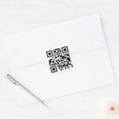 QR-code - voer gewoon uw website-URL in - Vierkante Sticker (Envelop)