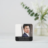 QR-code Volg me Content Creator Influencer Photo Vierkante Visitekaartje (Staand voorkant)