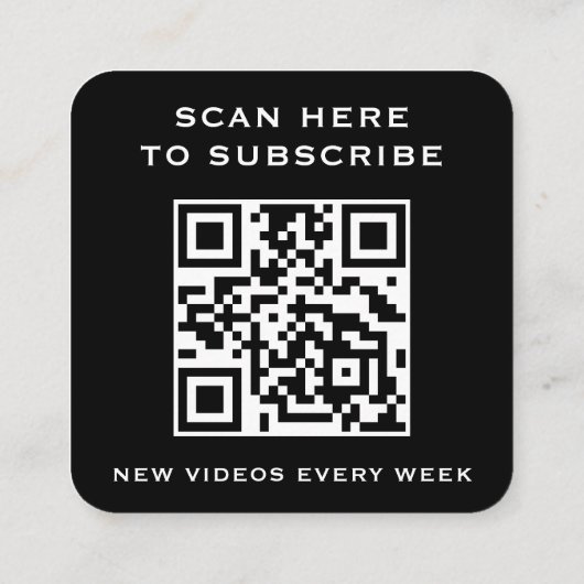 QR-code Volg me Content Creator Influencer Photo Vierkante Visitekaartje (Achterkant)