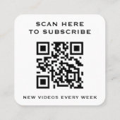 QR-code Volg me Influencer Content Creator Foto Vierkante Visitekaartje (Achterkant)