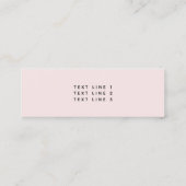 QR-code Volg me Professionele Zakelijke Blush Mini Visitekaartje (Achterkant)