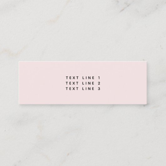 QR-code Volg me Professionele Zakelijke Blush Mini Visitekaartje (Achterkant)