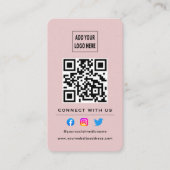 QR-code Volg Scan om met ons in contact te komen R Visitekaartje (Voorkant)