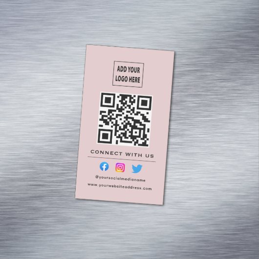 QR-code volgt scannen om verbinding te maken met B Magnetisch Visitekaartje (Voorbeeld)