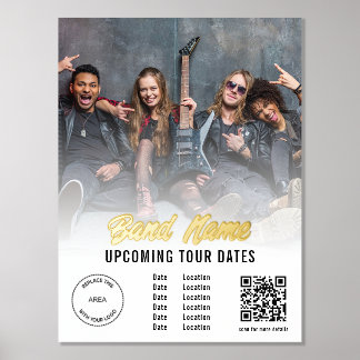 QR-code voor aangepaste tapenaam Tour Dates Folie Afdrukken