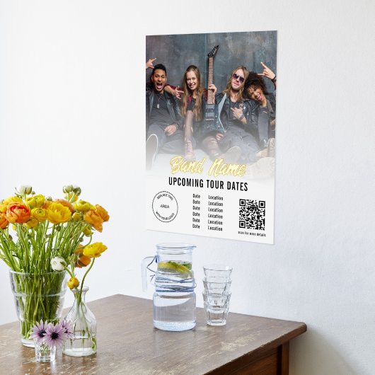 QR-code voor aangepaste tapenaam Tour Dates Folie Afdrukken (Laag (Keuken))