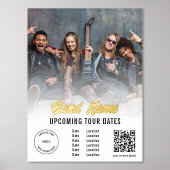 QR-code voor aangepaste tapenaam Tour Dates Folie Afdrukken (Voorkant)