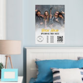 QR-code voor aangepaste tapenaam Tour Dates Folie Afdrukken (Insitu (Slaapkamer))