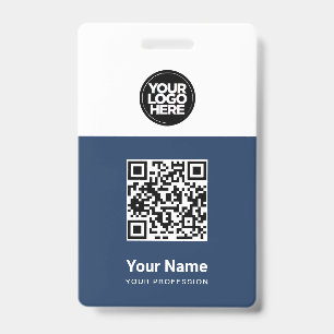 Qr-code voor aangepaste werknemers, streepjescode, badge