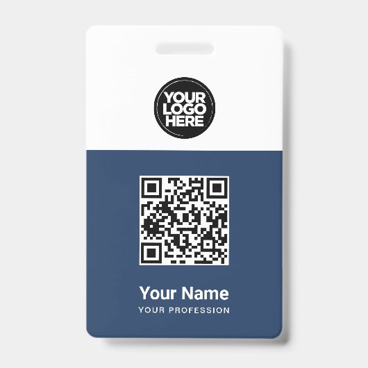 Qr-code voor aangepaste werknemers, streepjescode, badge (Voorzijde)