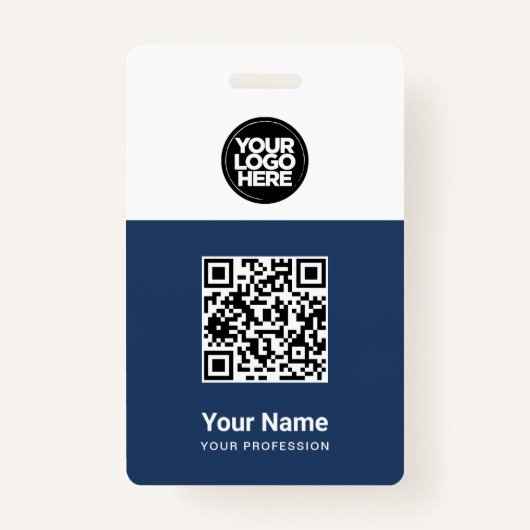 Qr-code voor aangepaste werknemers, streepjescode, badge (Voorkant)