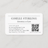 QR-code voor advocaat Visitekaartje (Achterkant)