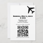 QR-code voor afscheidsfeest van afgestudeerde reiz Kaart (Achterkant)