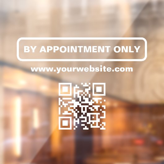 QR-code voor afspraak, gepersonaliseerde bedrijfsn Raamsticker (Vel 2)