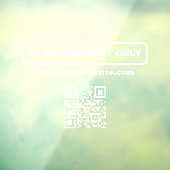 QR-code voor afspraak, gepersonaliseerde bedrijfsn Raamsticker (Vel 3)