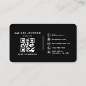 QR-code voor afspraak haarvlechten Visitekaartje (Achterkant)