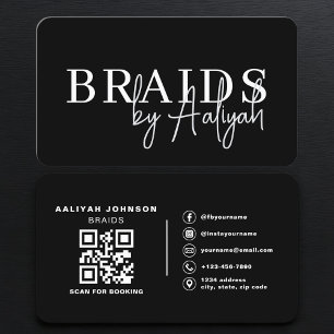 QR-code voor afspraak haarvlechten Visitekaartje