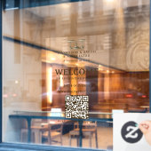 QR-code voor afspraak met advocaat Juridisch profe Raamsticker (Cafe Raam)