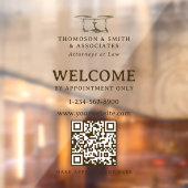 QR-code voor afspraak met advocaat Juridisch profe Raamsticker (Vel 2)