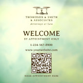 QR-code voor afspraak met advocaat jurist Raamsticker (Vel 3)