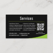 QR-code voor afvalverwijdering Professional Visitekaartje (Achterkant)