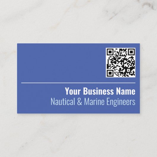 QR-code voor auteur- en scheepsingenieurs Visitekaartje (Achterkant)