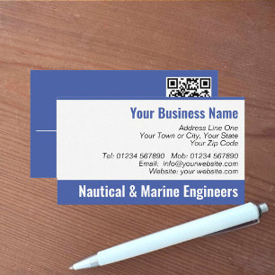 QR-code voor auteur- en scheepsingenieurs Visitekaartje