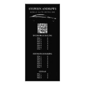 QR-code voor autode tailing en autowerkplaats Reclamekaart (Voorkant)