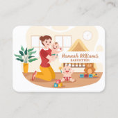 QR-code voor babysitdiensten Visitekaartje (Voorkant)