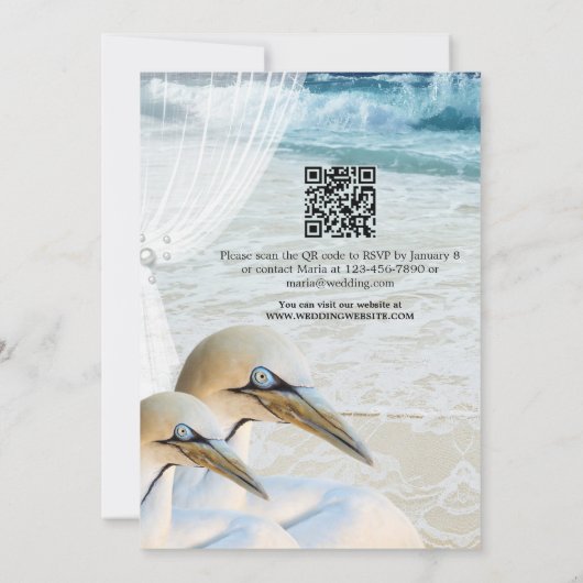 QR-code voor beach met kanet Beach Kaart (Achterkant)
