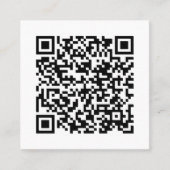 QR-code voor bedrijven (Long Name Minimal) Vierkante Visitekaartje (Voorkant)
